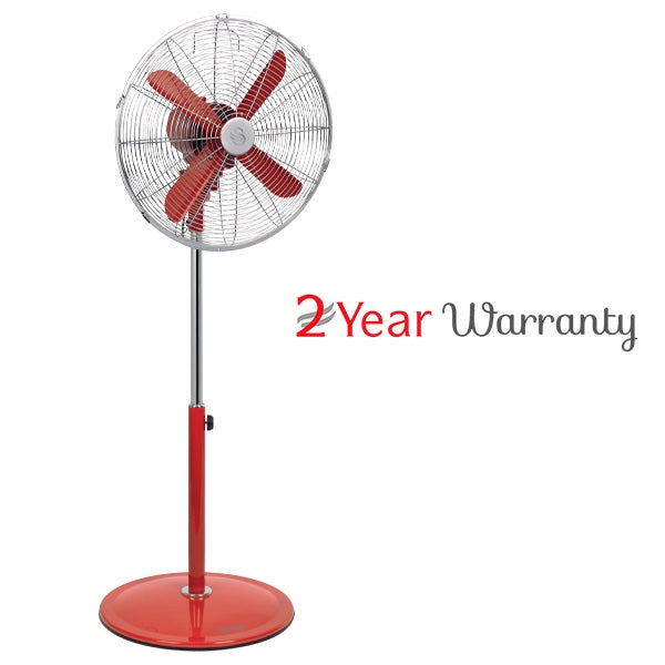 Swan SFA1PRA RETRO 40CM PEDESTAL FAN - RED