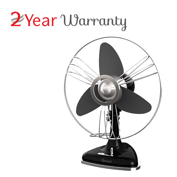 Swan SFA1EDBA RETRO EVA BLADES DESK FAN 30CM (BLACK)