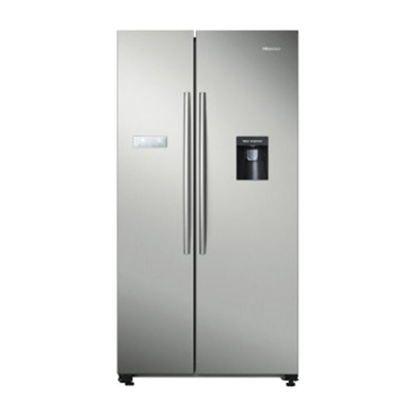 Hisense HR6SBSFF624SW 624L Stainless Steel Side By Side Fridge with Water Dispenser