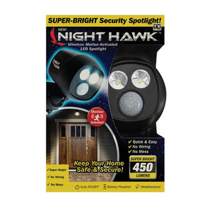 BrandDevelopers NTHK NIGHT HAWK WIRELESS MOTION ACTIVATED LED SPOTLIGHT