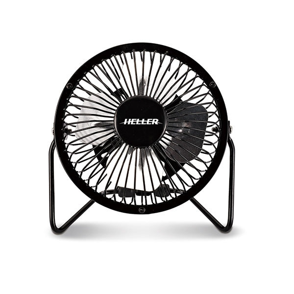 Heller HVF10UBK 10CM High Velocity Mini Metal Fan With USB